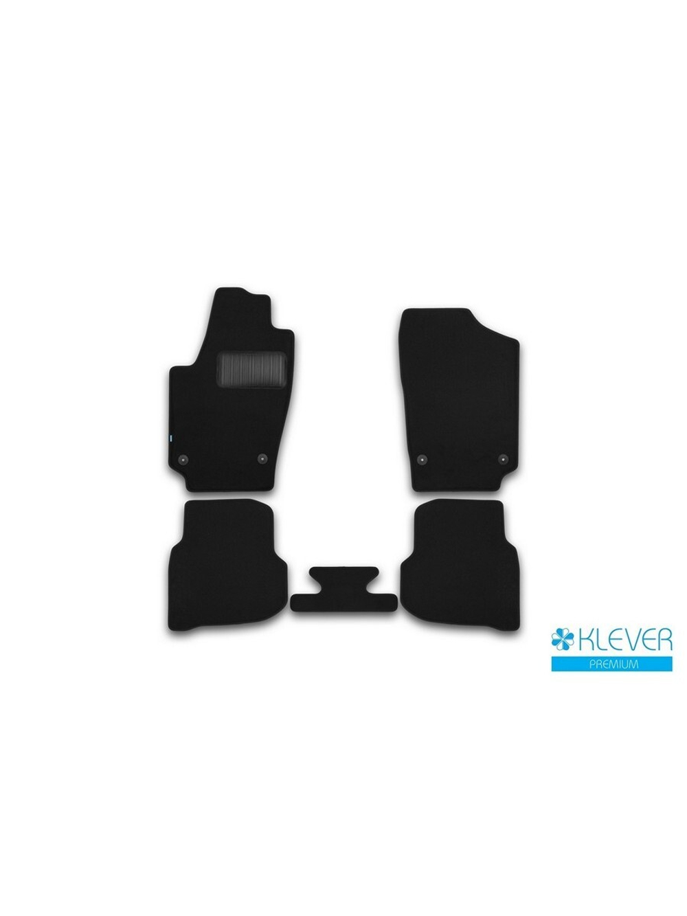 Коврики в салон для VOLKSWAGEN Polo Sedan, 2009-2015, 2014-2020, седан, 5 шт. (текстиль) KVR03513022110KH