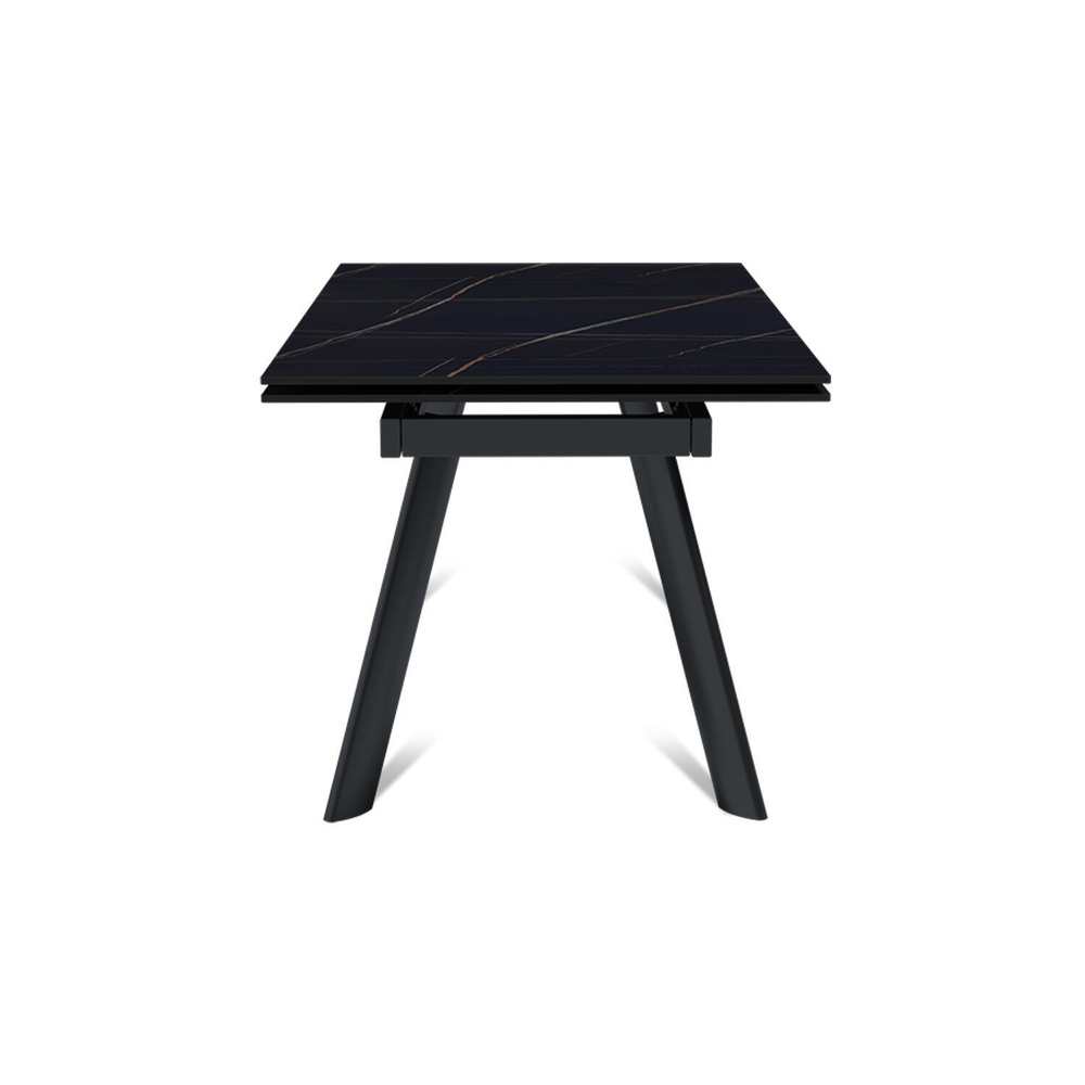 Стол раскладной Stone (140+40+40), керамика матовая Black Gold