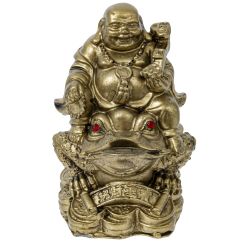 GAEM Фигурка декоративная "Будда на денежной лягушке", L7,5 W5 H7,5 см