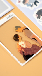 Набор из двух листов стикеров Here u are с акриловым брелком