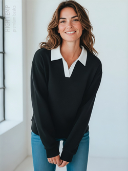 Джемпер с воротником поло