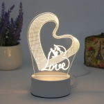 Светильник ночник «3D-Чувства» на пластиковой подставке, с включателем USB