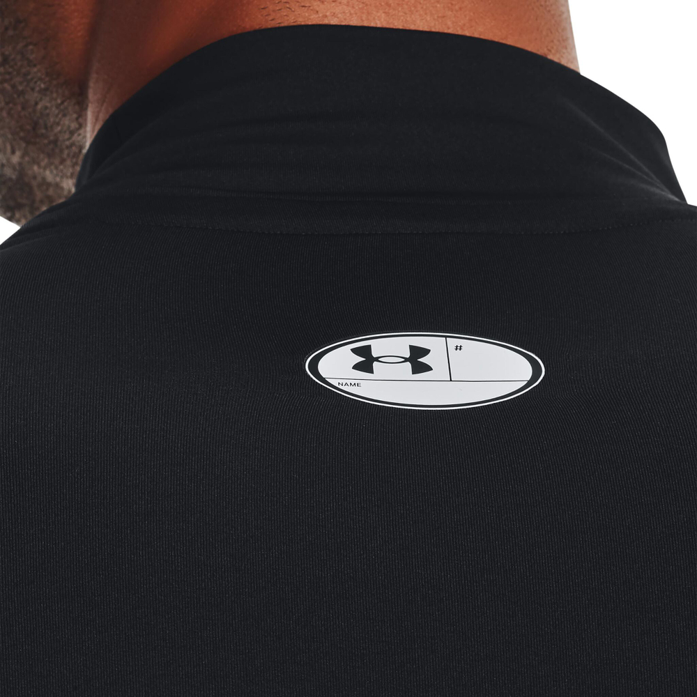 Мужское теннисное поло Under Armour Heatgear Comp Mock Long Sleeve Men - Black