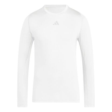 Мужская теннисная футболка с длинным рукавом Adidas Techfit Long Sleeve T-shirt - white