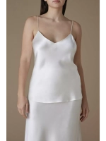 Топ вечерний под пиджак на бретельках шелковый