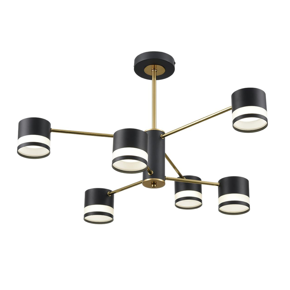 8240/6C COMFI LN26 239 черный/латунь, металл/акрил Люстра потолочная LED GX53 6*7W 220V LANIKA