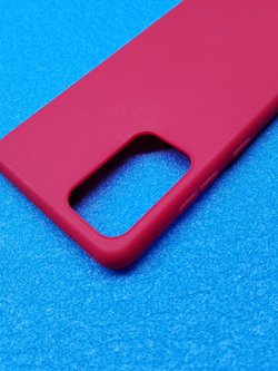 Samsung Galaxy A72 (SM-A725F) / Чехол накладка-бампер (силикон матовый) (красный)