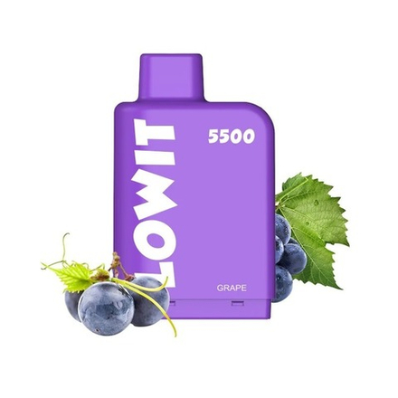 Картридж Elf bar LOWIT 5500 Grape (Виноград) (в пачке 1шт) 14мл 20мг (2%)