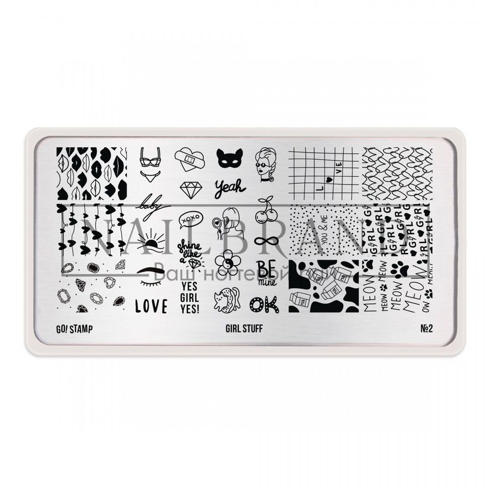 Пластина для стемпинга Go Stamp 02 Girl stuff