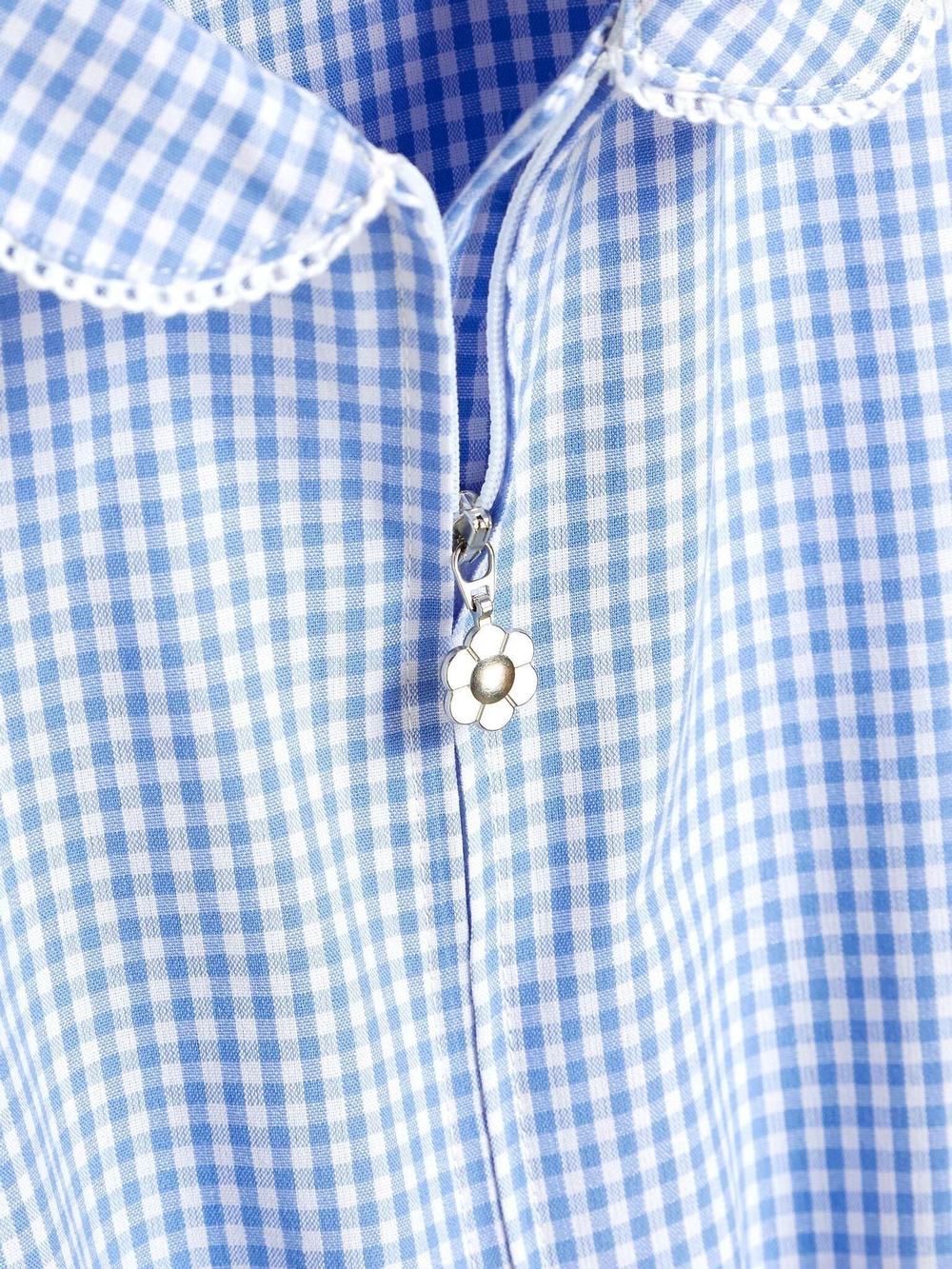 Комбинезон школьный на молни для девочки Next 519-689, Голубой, Белый