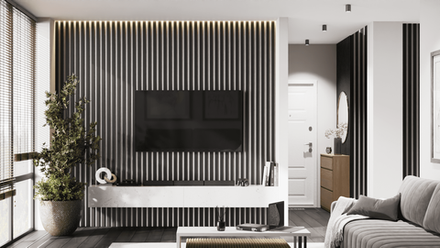 Рейка декоративная МДФ чёрная Ликорн 40×16×2800 мм