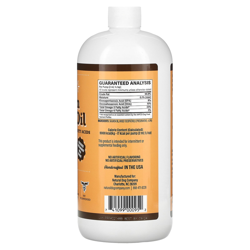 Natural Dog Company, Жир дикого аляскинского лосося, для собак, для всех возрастов, 946 мл (32 жидк. унц.)
