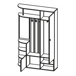 Прихожая Кармен-7, Венге, Вудлайн Кремовый
