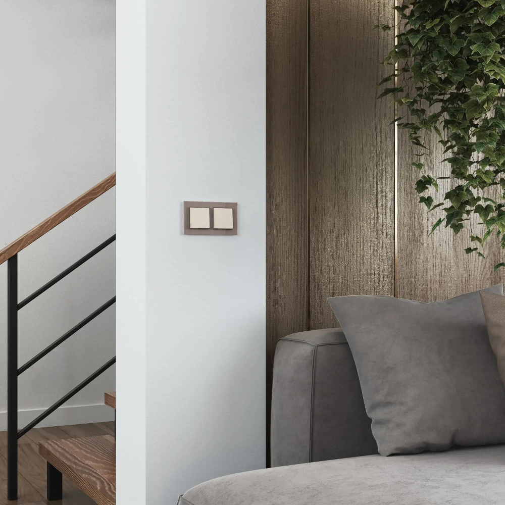 Рамка на 2 поста Favorit (латте, стекло) W0021142