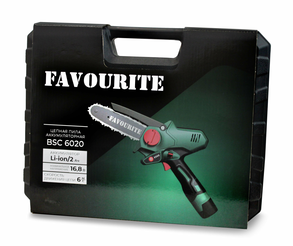 Цепная пила акк. FAVOURITE BSC6020 16.8В,2х2Ач,кейс (160001620)