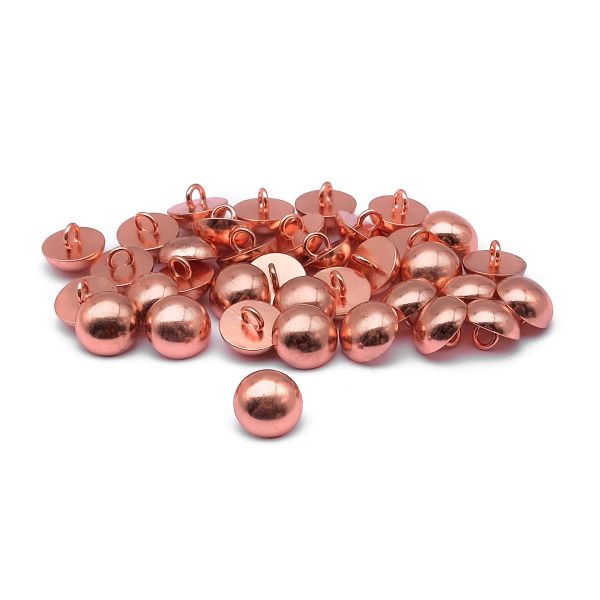 Пуговицы металл на ножке 18L=11 мм, Полусфера, (Copper (медь)), MEs-2014, 36 шт
