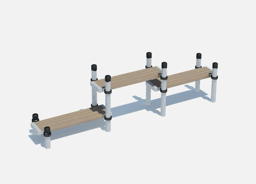 Скамейка трёхуровневая (цинк)