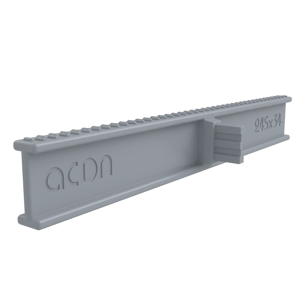 ПЕРЕЛИВНАЯ РЕШЕТКА ACON 245x34мм, цвет серый