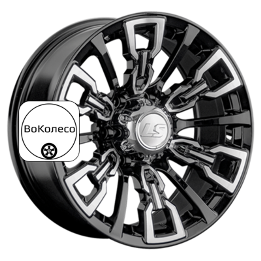 8x17/6x139,7 ET-15 D106,1 1363 BKF (конус, Колпак+лого) LS