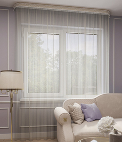 Тюль Legrand Грек сливочный с утяжелителем