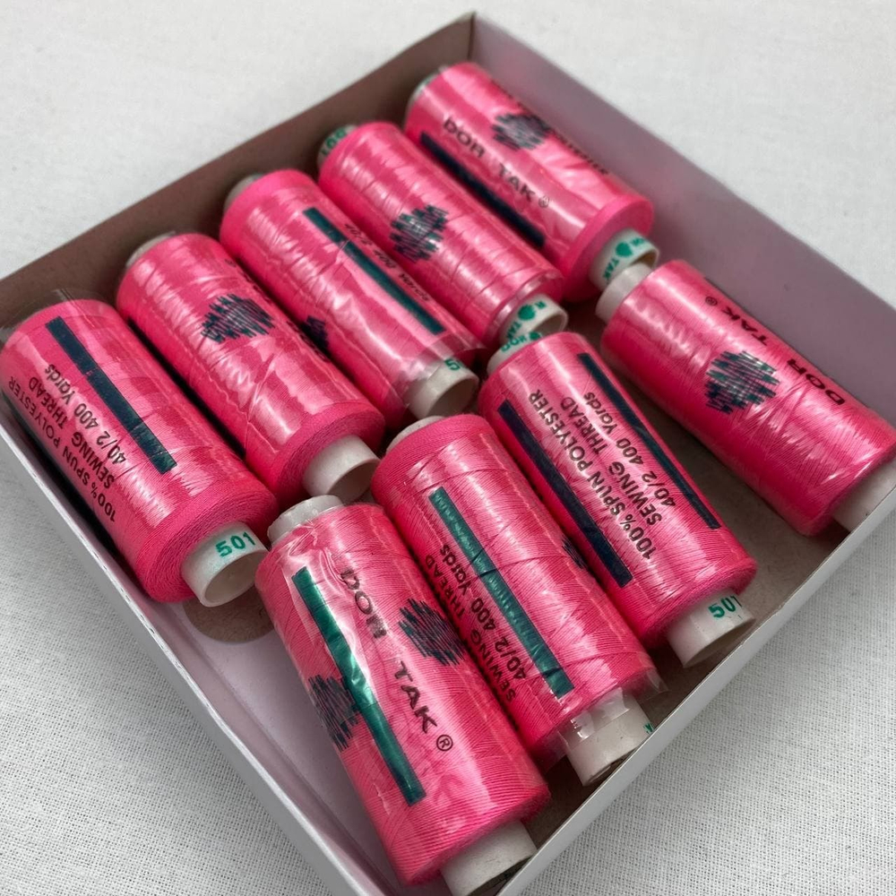 Нитки Dor Tak ярко-розовые цв.501