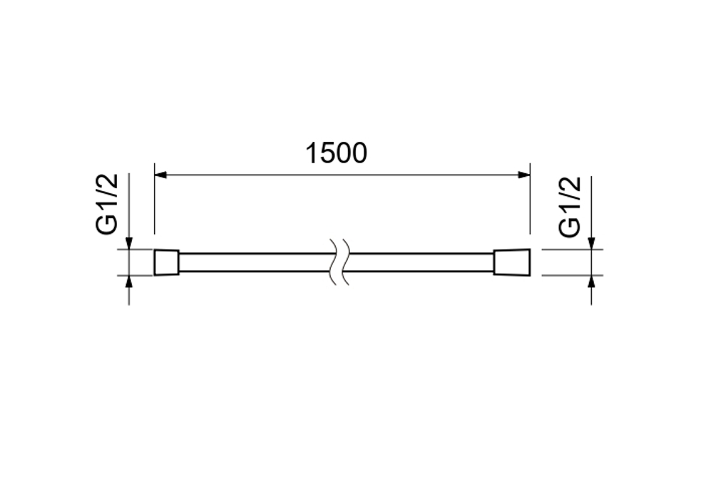 Шланг для душа 150 см ПВХ AQUATEK AQ2106CR