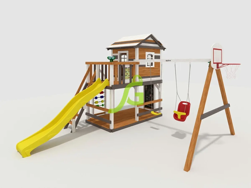 Детская деревянная площадка Домик 1 мод.1