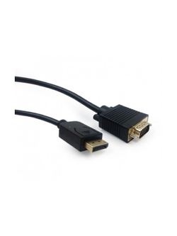 Cablexpert Кабель DisplayPort->VGA, 1,8м, 20M/15M, черный, экран, пакет (CCP-DPM-VGAM-6)