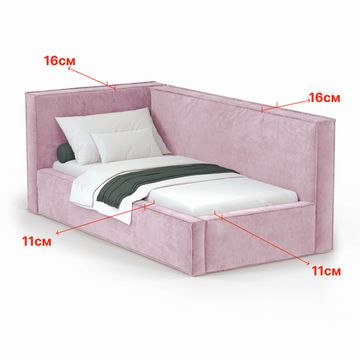 Кровать Bever ЛЕВАЯ 140 с подъемным механизмом - Nebby 325