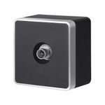 ТВ-розетка оконечная Gallant черный с серебром W5083034 W5083034