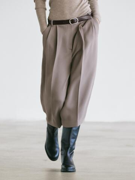 Massimo Dutti Длинные струящиеся бермуды с широкими штанинами, коричневый