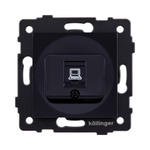 Розетка Ethernet RJ45 Cat.6, черный Kollinger REA-018BK для Aspekt, Eleganz, Reflex