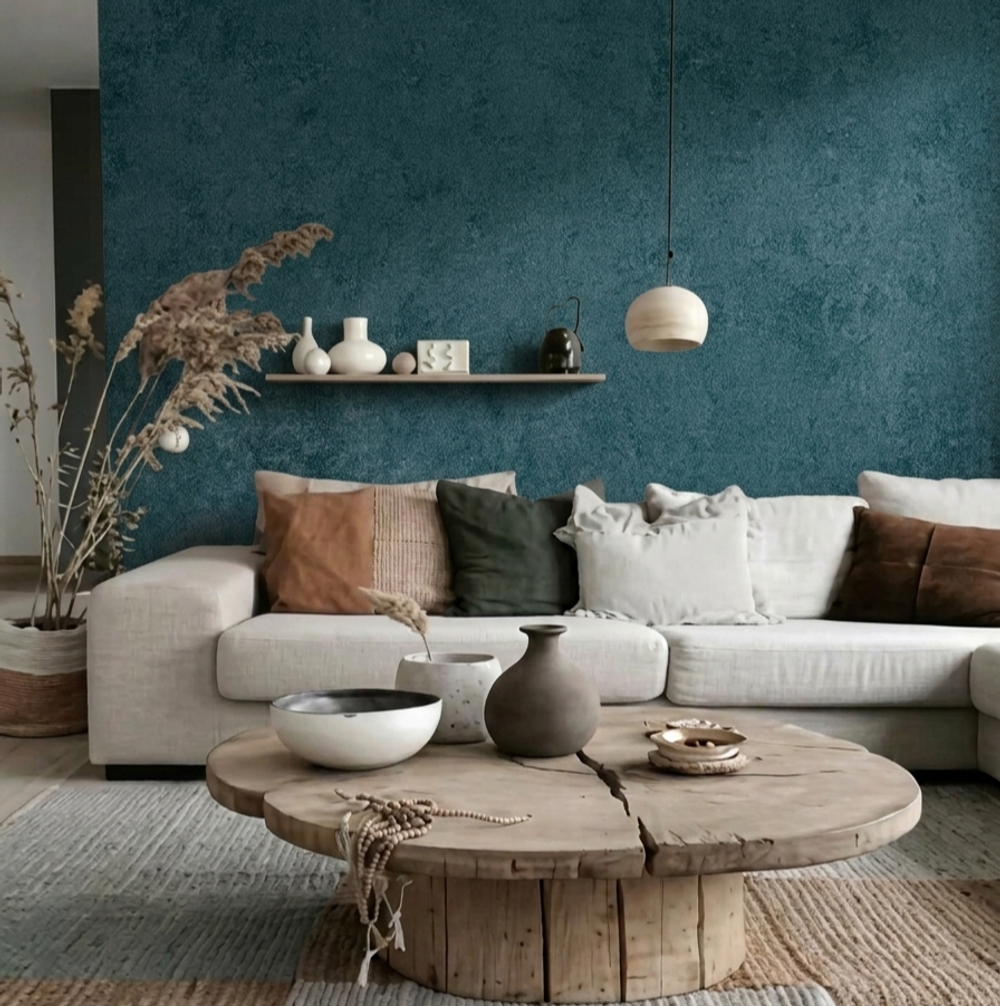 Обои виниловые HC72381-67 PALITRA HOME M-бетон, изумрудные 1,06х10 м