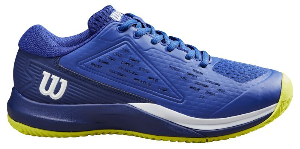 детские Кроссовки теннисные Wilson Rush Pro Ace JR - blueing/blue print/safety yellow