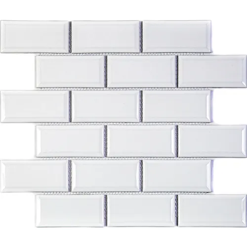 Brick White керамическая мозаика Bonaparte белый прямоугольник