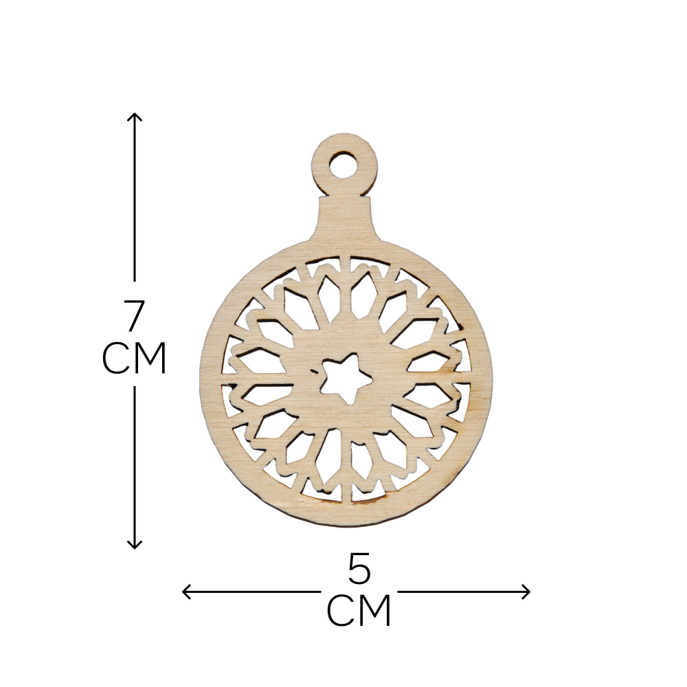 Подарочный набор игрушек на новогоднюю елку, деревянные