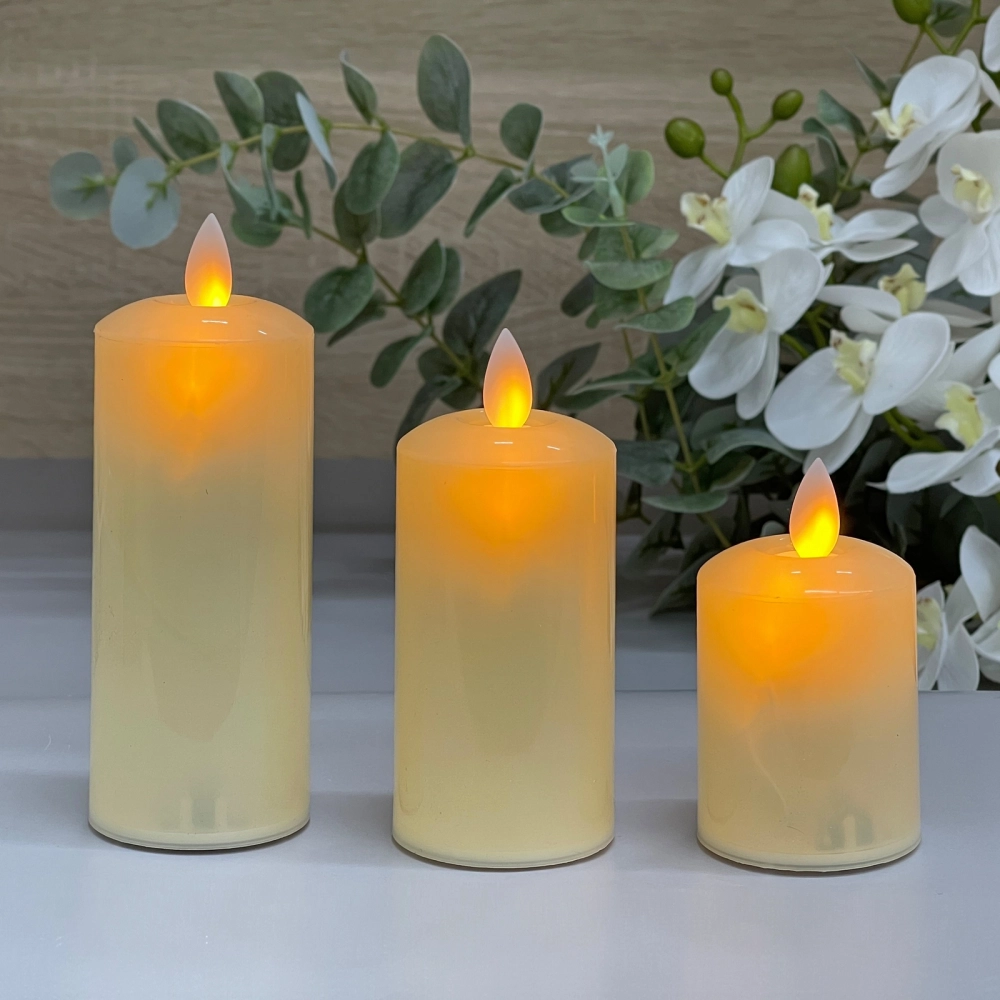 Сувенир с подсветкой «Свеча - Пандора» 5*7/9/12,5 см (набор 3 шт)