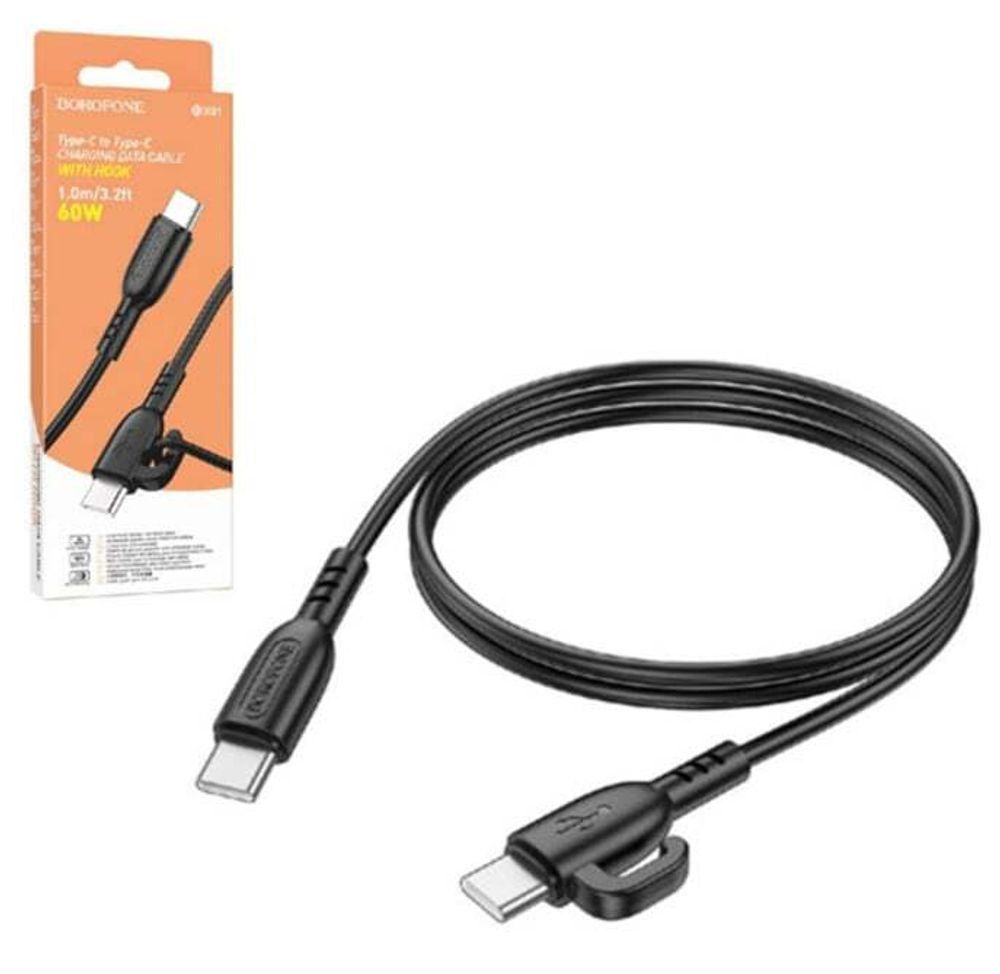 Кабель TypeC - TypeC BOROFONE BX91 60W (черный) 1м
