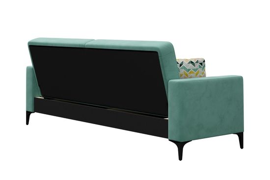 Диван-кровать Модель 047, Ультра Минт, Геометрия 69, велюр, прямой, книжка, венге