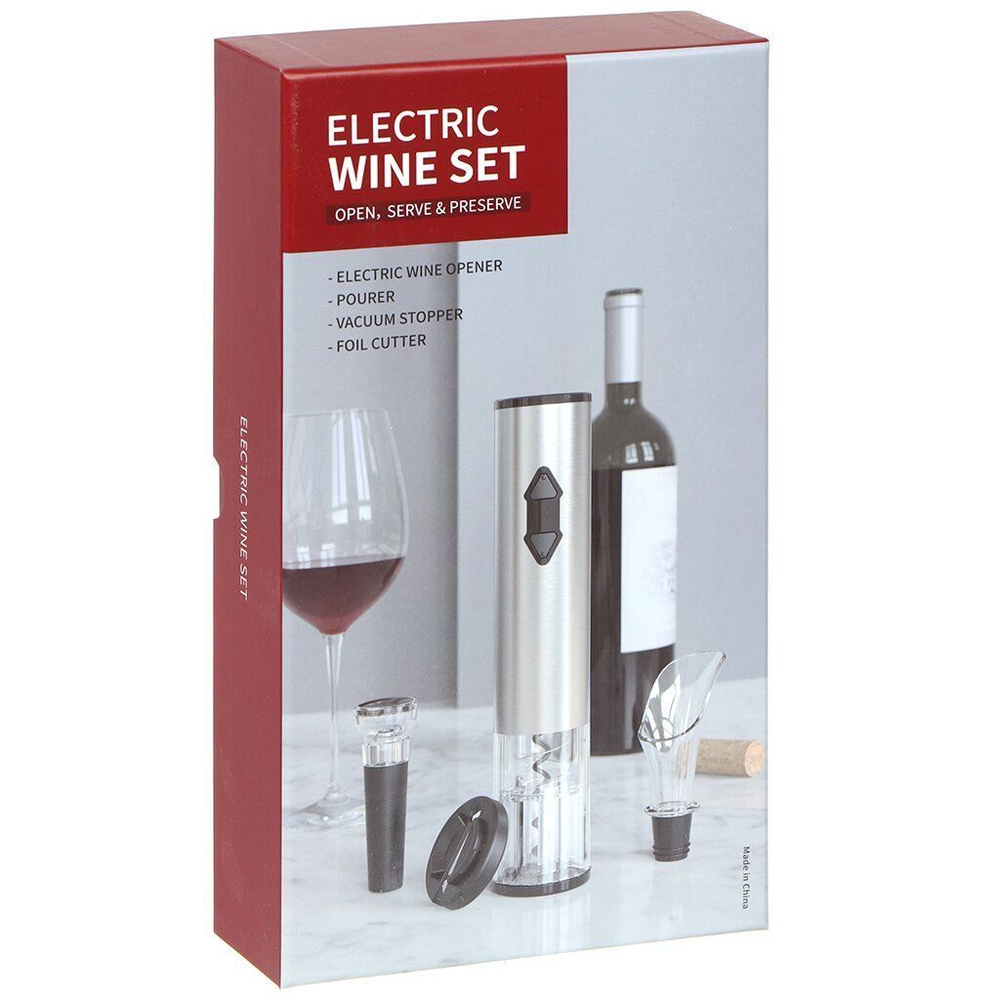 Штопор электрический для вина, электроштопор, набор аксессуаров для вина, открывашка для бутылок, подарочный набор