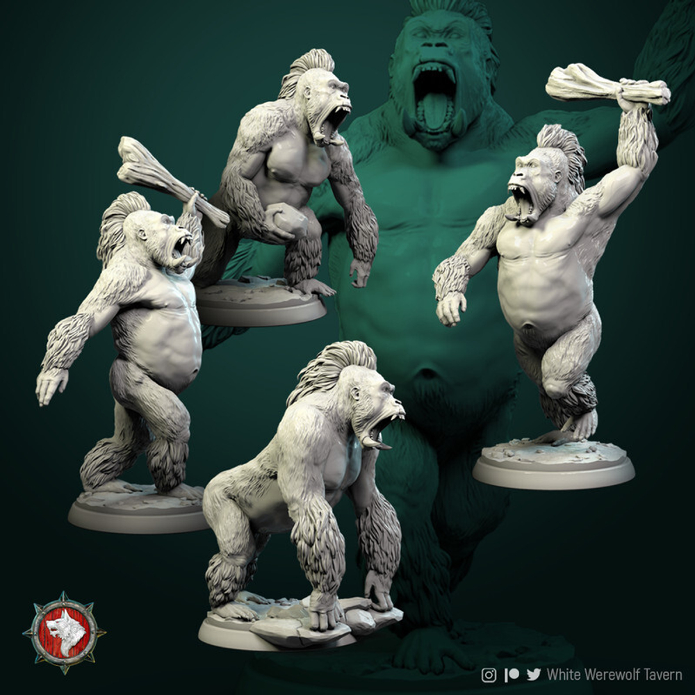 Обезьяна монстр 1шт миниатюра для dnd, днд, pathfinder, фентези, Настольная игра, НРИ, Варгейм, РПГ