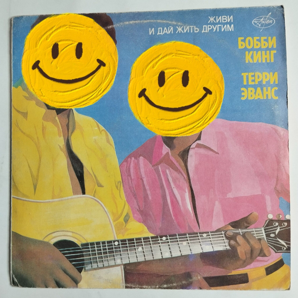 Винтажная виниловая пластинка LP Бобби Кинг Bobby King, Терри Эванс Terry Evans Живи И Дай Жить Другим (СССР 1991)