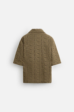 Рубашка jacquard с геометрическим узором
