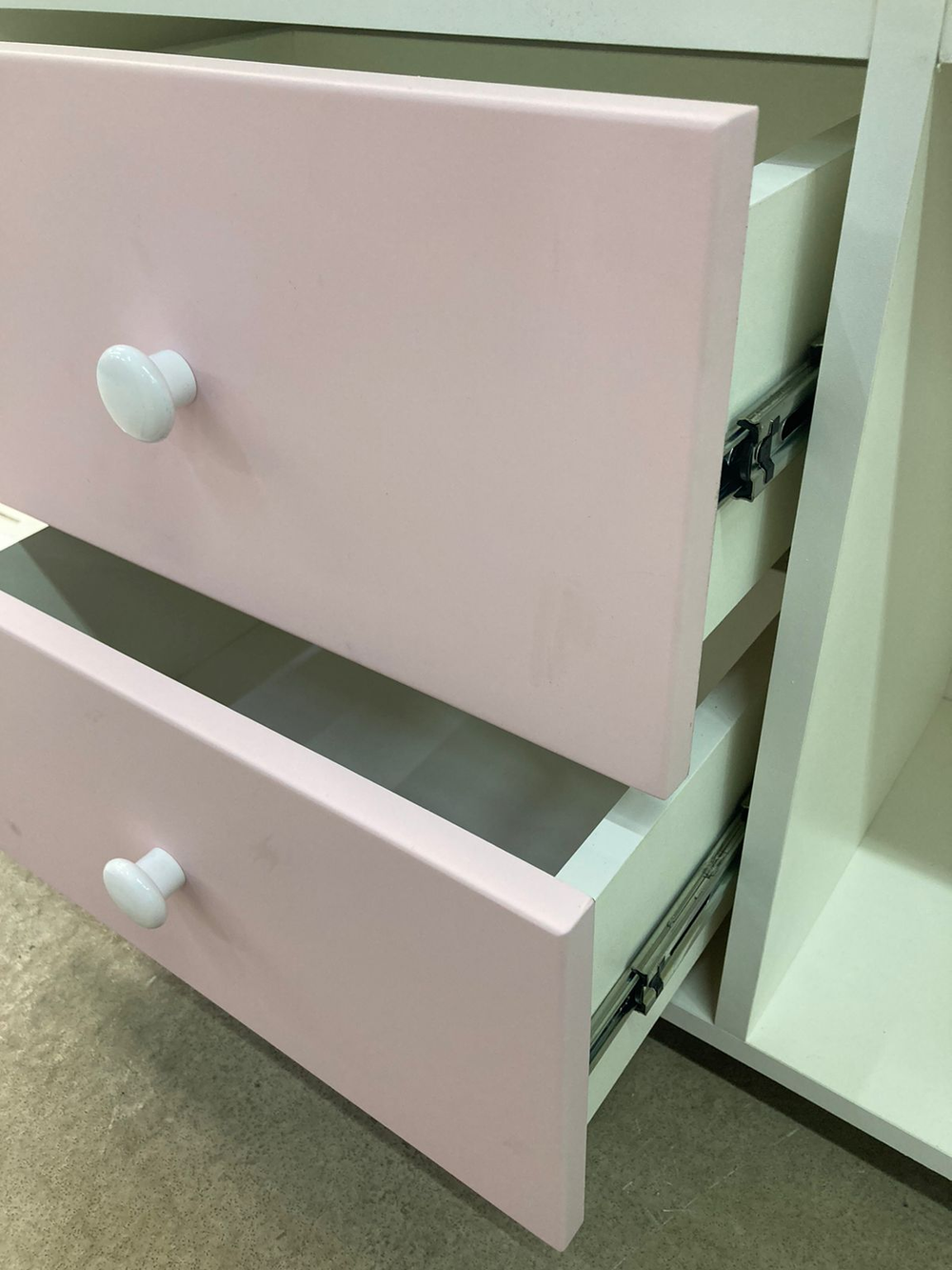 Стеллаж Кубик В2 МДФ белый/орхидея