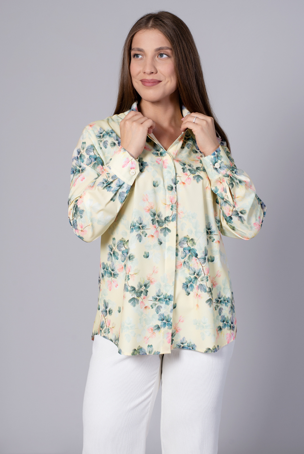Блузка женская 3724зп, Цветы #176Цг093724зп