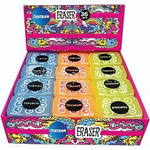 Ластик 36*25*11мм. каучук, цвета в ассортименте, в инд.упаковке, в дисплее (Центрум)