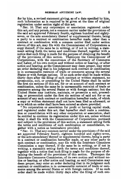 Amendment of Sherman Antitrust Law | сборник