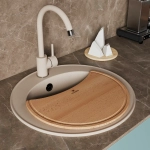 Мойка TOLERO R-108 бежевый №101С, смеситель SKS5 песочный