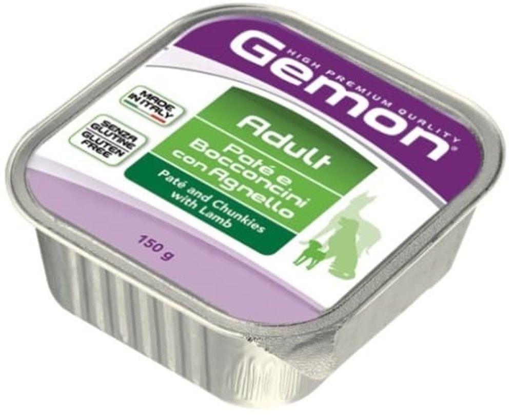 *Gemon 150г Dog консервы для собак паштет с кусочками ягненка (УЦЕНКА) *Gemon 150г Dog консервы для собак паштет с кусочками ягненка (УЦЕНКА)