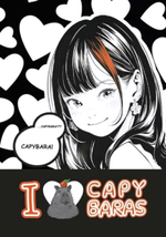 Блокнот А7 40л клетка, на скрепке "Аниме I Love" (Центрум)